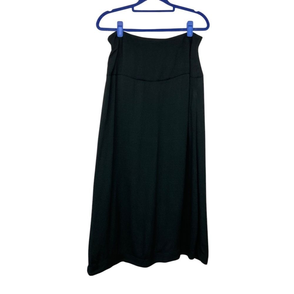 J. Crew Black Midi Skirt with Gold Buttons - Picture 6 of 9
